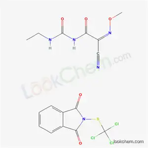 Molecular Structure of 68327-17-3 ((2E)-2-cyano-N-(ethylcarbamoyl)-2-(methoxyimino)ethanamide - 2-[(trichloromethyl)sulfanyl]-1H-isoindole-1,3(2H)-dione (1:1))
