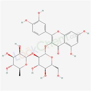 3-[(2S,3R,4S,5R,6R)-4,5-dihydroxy-6-(hydroxymethyl)-3-[(2S,3R,4R,5S,6S)-3,4,5-trihydroxy-6-methyl-oxan-2-yl]oxy-oxan-2-yl]oxy-2-(3,4-dihydroxyphenyl)-5,7-dihydroxy-chromen-4-one