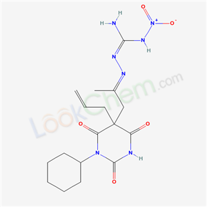 37175-93-2,2-[1-(1-cyclohexyl-2,4,6-trioxo-5-prop-2-enyl-1,3-diazinan-5-yl)propan-2-ylideneamino]-1-nitro-guanidine,