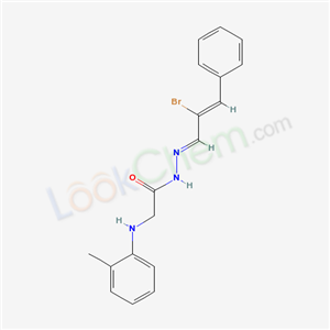 5531-73-7,N-[[(Z)-2-bromo-3-phenyl-prop-2-enylidene]amino]-2-[(2-methylphenyl)amino]acetamide,