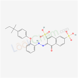 93804-35-4,4-hydroxy-3-[[2-[4-(tert-pentyl)phenoxy]phenyl]azo]naphthalene-2,7-disulphonic acid,4-hydroxy-3-[[2-[4-(tert-pentyl)phenoxy]phenyl]azo]naphthalene-2,7-disulphonic acid