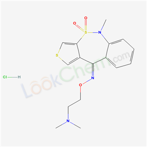 181145-37-9,(10E)-5-methylthieno[3,4-c][2,1]benzothiazepin-10(5H)-one O-[2-(dimethylamino)ethyl]oxime 4,4-dioxide hydrochloride,