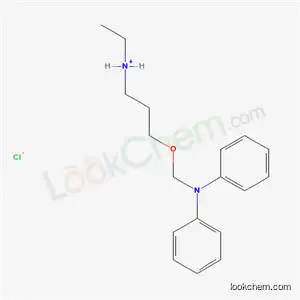 Molecular Structure of 69781-71-1 (3-[(diphenylamino)methoxy]-N-ethylpropan-1-aminium chloride)