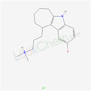73806-31-2,3-(2-fluoro-5,6,7,8,9,10-hexahydrocyclohepta[b]indol-10-yl)-N,N-dimethylpropan-1-aminium chloride,
