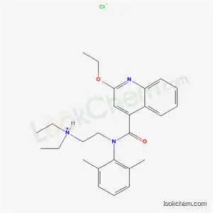 Molecular Structure of 77945-03-0 (2-{(2,6-dimethylphenyl)[(2-ethoxyquinolin-4-yl)carbonyl]amino}-N,N-diethylethanaminium chloride)