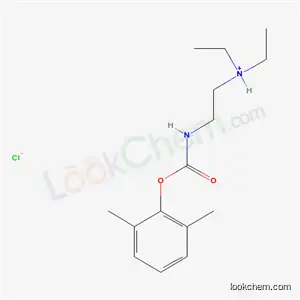 Molecular Structure of 77985-25-2 (2-{[(2,6-dimethylphenoxy)carbonyl]amino}-N,N-diethylethanaminium chloride)