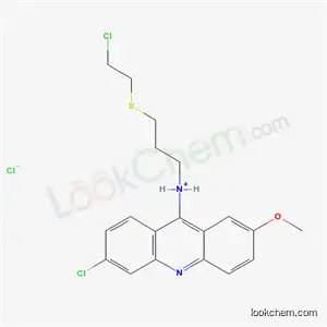 Molecular Structure of 99711-15-6 (6-chloro-N-{3-[(2-chloroethyl)sulfanyl]propyl}-2-methoxyacridin-9-aminium chloride)