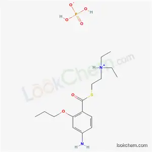 2-[(4-amino-2-propoxybenzoyl)sulfanyl]-N,N-diethylethanaminium dihydrogen phosphate