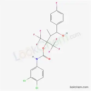 Molecular Structure of 100991-90-0 (1,3-Butanediol, 1-(p-fluorophenyl)-2-methyl-4,4,4-trifluoro-3-(trifluo romethyl)-, 3,4-dichlorocarbanilate)