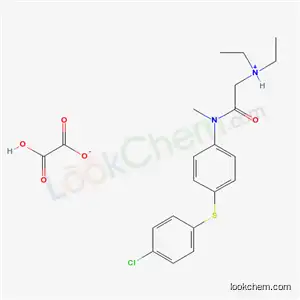 Molecular Structure of 101651-67-6 ([[4-(4-chlorophenyl)sulfanylphenyl]-methyl-carbamoyl]methyl-diethyl-az anium, 2-hydroxy-2-oxo-acetate)