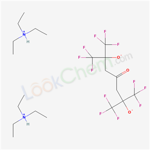 1,1,1,7,7,7-hexafluoro-4-oxo-2,6-bis(trifluoromethyl)heptane-2,6-diolate; triethylazanium