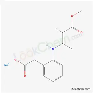 Molecular Structure of 2975-08-8 (sodium [(3-methoxy-1-methyl-3-oxo-1-propenyl)amino]phenylacetate)