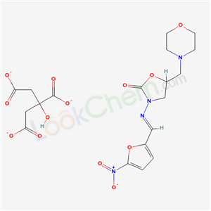 71662-10-7,5-(morpholinomethyl)-3-[(5-nitrofurfurylidene)amino]oxazolidin-2-one citrate,5-(morpholinomethyl)-3-[(5-nitrofurfurylidene)amino]oxazolidin-2-one citrate