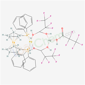 7232-70-4,cyclopentyl-diphenyl-phosphanium; iron; palladium; 2,2,3,3,3-pentafluoropropane-1,1-diol; 2,2,3,3,3-pentafluoropropanoic acid; silver,