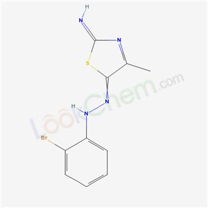 33174-93-5,(2E)-5-[(2-bromophenyl)hydrazono]-4-methyl-1,3-thiazol-2(5H)-imine,
