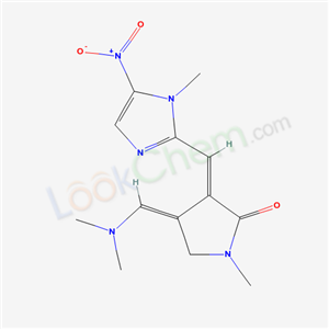 141363-25-9,(3E,4Z)-4-[(dimethylamino)methylidene]-1-methyl-3-[(1-methyl-5-nitro-1H-imidazol-2-yl)methylidene]pyrrolidin-2-one,