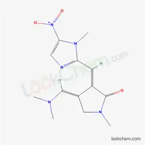 Molecular Structure of 141363-25-9 ((3E,4Z)-4-[(dimethylamino)methylidene]-1-methyl-3-[(1-methyl-5-nitro-1H-imidazol-2-yl)methylidene]pyrrolidin-2-one)