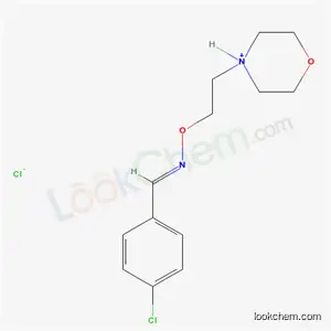 Molecular Structure of 61734-14-3 (4-[2-({[(E)-(4-chlorophenyl)methylidene]amino}oxy)ethyl]morpholin-4-ium chloride)