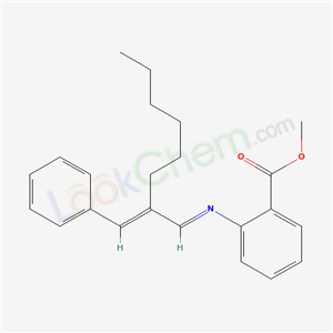67924-13-4,JASMEA,Amylcinnamic aldehyde methylanthranilate (Schiff Base);EINECS 267-798-2;Benzoic acid,2-((2-(phenylmethylene)octylidene)amino)-,methyl ester;Methyl 2-((2-(phenylmethylene)octylidene)amino)benzoate;
