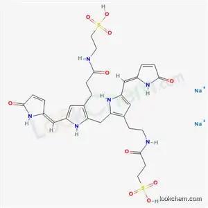 Ethanesulfonic acid, 2,2'-((1,10,19,22,23,24-hexahydro-1,19-dioxo-21H-biline-8,12-diyl)bis((1-oxo-3,1-propanediyl)imino))bis-, disodium salt, (Z,Z)-