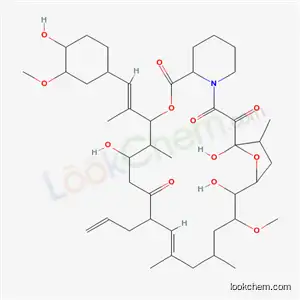 Molecular Structure of 132172-14-6 ((9E)-5,15,19-trihydroxy-3-[(E)-2-(4-hydroxy-3-methoxycyclohexyl)-1-methylethenyl]-14-methoxy-4,10,12,18-tetramethyl-8-prop-2-en-1-yl-5,6,8,11,12,13,14,15,16,17,18,19,24,25,26,26a-hexadecahydro-3H-16,19-epoxypyrido[2,1-c][1,4]oxazacyclotricosine-1,7,20,21()