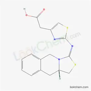 Molecular Structure of 80066-81-5 ({2-[(3Z,10aS)-1,5,10,10a-tetrahydro[1,3]thiazolo[3,4-b]isoquinolin-3-ylideneamino]-1,3-thiazol-4-yl}acetic acid)