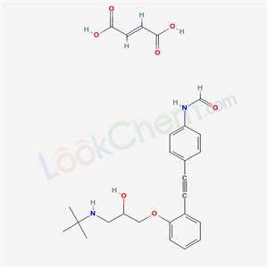 but-2-enedioic acid; N-[4-[2-[2-[2-hydroxy-3-(tert-butylamino)propoxy]phenyl]ethynyl]phenyl]formamide