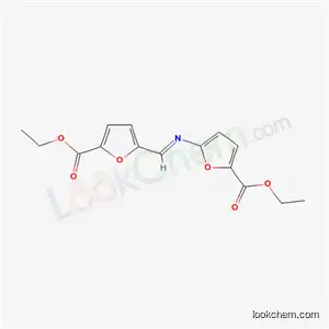 Molecular Structure of 43151-22-0 (ethyl 5-[(E)-{[5-(ethoxycarbonyl)furan-2-yl]imino}methyl]furan-2-carboxylate)