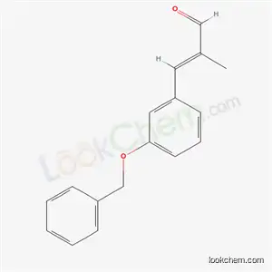 Molecular Structure of 134127-81-4 ((2E)-3-[3-(benzyloxy)phenyl]-2-methylprop-2-enal)