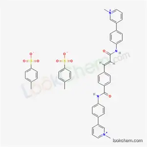 Molecular Structure of 19060-39-0 (1-methyl-3-{4-[({4-[(1E)-3-{[4-(1-methylpyridinium-3-yl)phenyl]amino}-3-oxoprop-1-en-1-yl]phenyl}carbonyl)amino]phenyl}pyridinium bis(4-methylbenzenesulfonate))