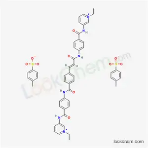Molecular Structure of 19060-43-6 (N-(1-ethylpyridin-5-yl)-4-[[(E)-3-[4-[[4-[(1-ethylpyridin-5-yl)carbamo yl]phenyl]carbamoyl]phenyl]prop-2-enoyl]amino]benzamide, 4-methylbenze nesulfonate)