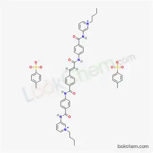 Molecular Structure of 19060-45-8 (N-(1-butylpyridin-5-yl)-4-[[(E)-3-[4-[[4-[(1-butylpyridin-5-yl)carbamo yl]phenyl]carbamoyl]phenyl]prop-2-enoyl]amino]benzamide, 4-methylbenze nesulfonate)