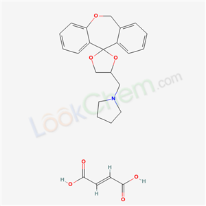 39890-17-0,Spiro(dibenz(b,e)oxepin-11,2-(1,3)dioxolane), 6,11-dihydro-4-(1-pyrrolidinyl)methyl-, maleate,