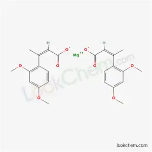 Molecular Structure of 54283-65-7 (Bis[(Z)-3-(2,4-dimethoxyphenyl)-2-butenoic acid]magnesium salt)