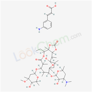 59202-88-9,(2E)-3-(3-aminophenyl)prop-2-enoic acid - 14-{[4-(dimethylamino)-3-hydroxy-6-methyltetrahydro-2H-pyran-2-yl]oxy}-8-ethyl-1-hydroxy-12-[(5-hydroxy-4-methoxy-4,6-dimethyltetrahydro-2H-pyran-2-yl)oxy]-2,7,11,13,15,17-hexamethyl-4,6,9,18-tetraoxatricyclo[13.2,