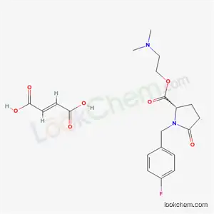 Molecular Structure of 59749-42-7 (2-(dimethylamino)ethyl 1-(4-fluorobenzyl)-5-oxo-L-prolinate (2E)-but-2-enedioate)