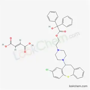 Molecular Structure of 86490-14-4 (2-[4-(8-chloro-10,11-dihydrodibenzo[b,f]thiepin-10-yl)piperazin-1-yl]ethyl hydroxy(diphenyl)acetate (2E)-but-2-enedioate (salt))