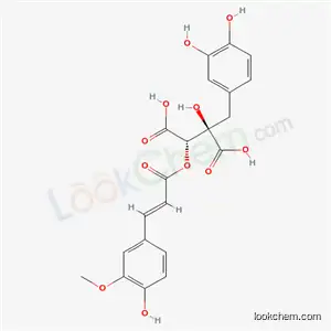Molecular Structure of 205114-65-4 ((2R,3S)-2-(3,4-dihydroxybenzyl)-2-hydroxy-3-{[(2E)-3-(4-hydroxy-3-methoxyphenyl)prop-2-enoyl]oxy}butanedioic acid)
