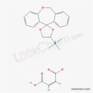 Molecular Structure of 54061-21-1 (dimethyl[spiro[dibenz[b,e]oxepin-11(6H),2'-[1,3]dioxolane]-4'-methyl]ammonium maleate)