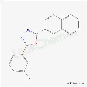 Molecular Structure of 68047-42-7 (2-(3-Fluorophenyl)-5-(2-naphthyl)-1,3,4-oxadiazole)