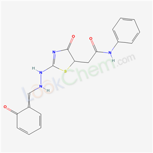 7006-42-0,2-(4-oxo-2-{2-[(6-oxocyclohexa-2,4-dien-1-ylidene)methyl]hydrazino}-4,5-dihydro-1,3-thiazol-5-yl)-N-phenylacetamide,