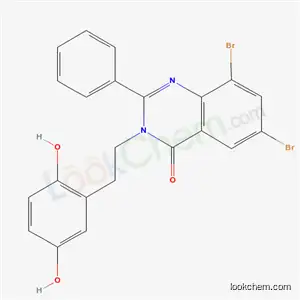 Molecular Structure of 86804-51-5 (6,8-dibromo-3-[2-(2,5-dihydroxyphenyl)ethyl]-2-phenylquinazolin-4(3H)-one)