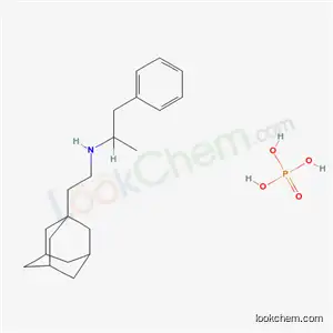 Molecular Structure of 118202-66-7 (1-phenyl-N-[2-(tricyclo[3.3.1.1~3,7~]dec-1-yl)ethyl]propan-2-amine phosphate (1:1))