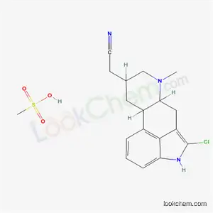 Molecular Structure of 51473-23-5 (2-chloro-6-methylergoline-8beta-acetonitrile monomethanesulphonate)