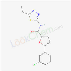 6220-87-7,5-(3-chlorophenyl)-N-(5-ethyl-1,3,4-thiadiazol-2-yl)furan-2-carboxamide,
