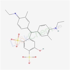 Toluene-2,4-disulfonic acid, {.alpha.-[4-(ethylamino)-m-tolyl]-.alpha.-[4-(ethylimino)-3-methyl-} 2,5-cyclohexadien-1-ylidene]-5-hydroxy-, monosodium salt