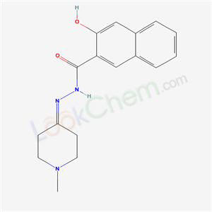 5701-03-1,3-hydroxy-N-[(1-methyl-4-piperidylidene)amino]naphthalene-2-carboxamide,