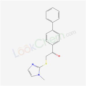 5966-25-6,2-(1-methylimidazol-2-yl)sulfanyl-1-(4-phenylphenyl)ethanone,
