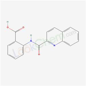 6004-20-2,2-[(quinolin-2-ylcarbonyl)amino]benzoic acid,