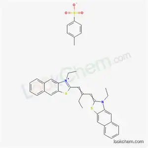 Molecular Structure of 18420-56-9 (3-ethyl-2-[2-[(3-ethylnaphtho[2,3-d]thiazolin-2-ylidene)methyl]-1-butenyl]naphtho[2,3-d]thiazolium p-toluenesulphonate)